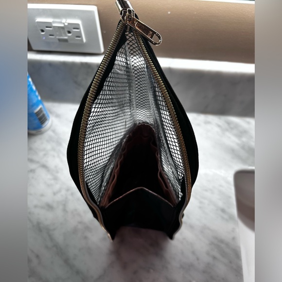 Black Travel Makeup Brush Holder Organizer Bag Zipper Pouch Portable Stand-Up - Picture 4 of 8